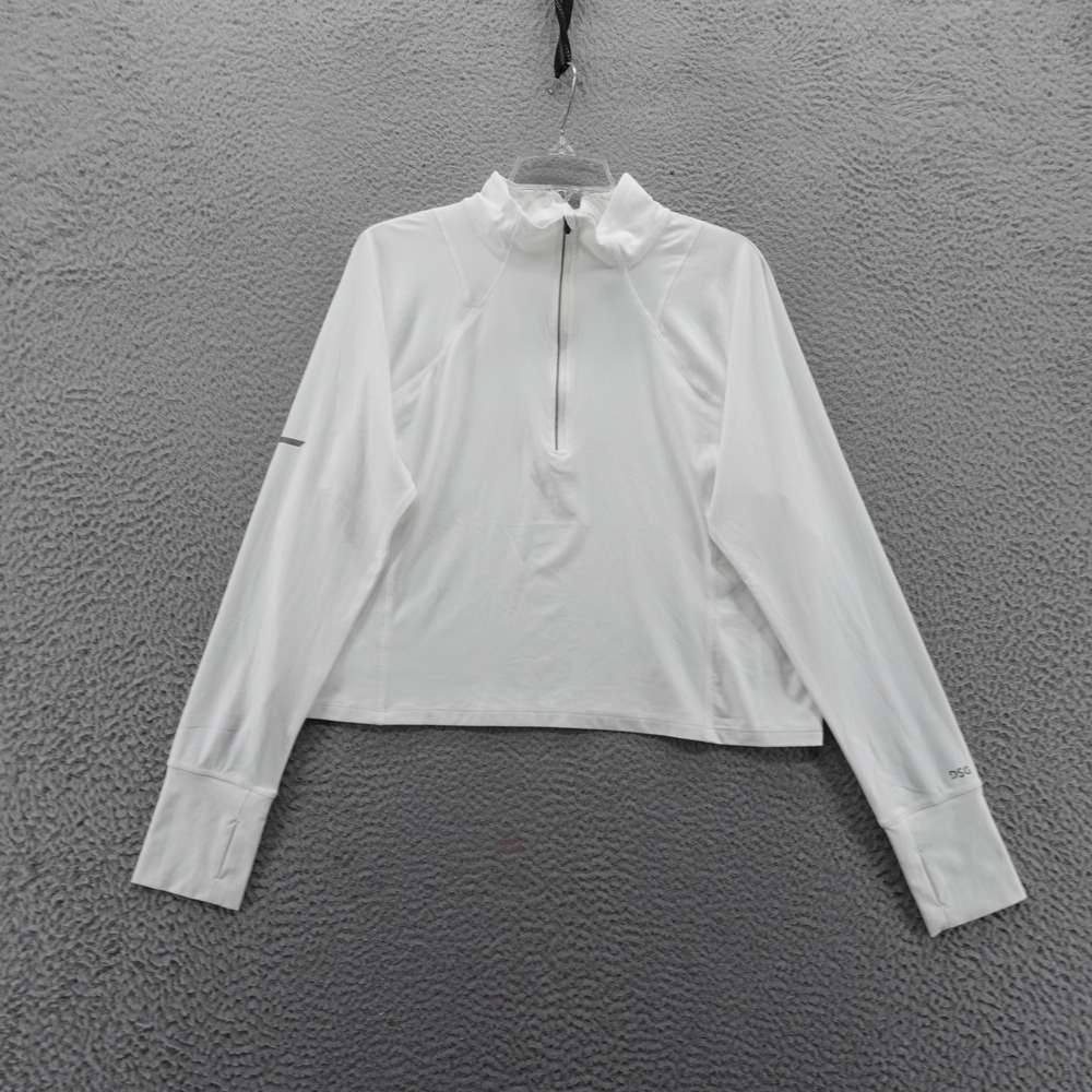 DSG Womens XXL Run Meet & Greet Half‎ Zip Top Pure White NEW